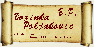 Božinka Poljaković vizit kartica